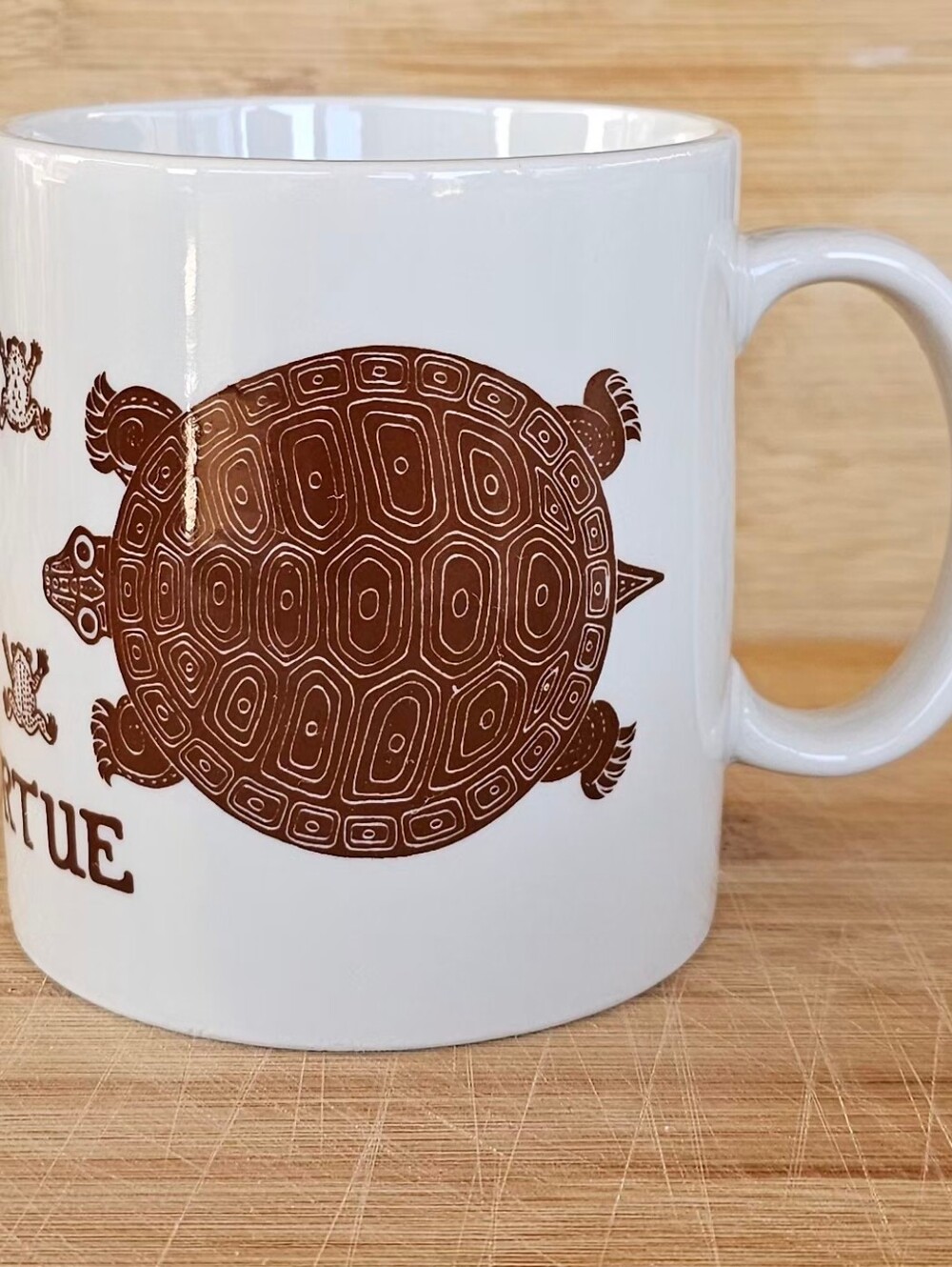 ​Vintage 1979 Taylor & Ng La Tortue Turtle Coffee Mug Win Ng Brown White Japan